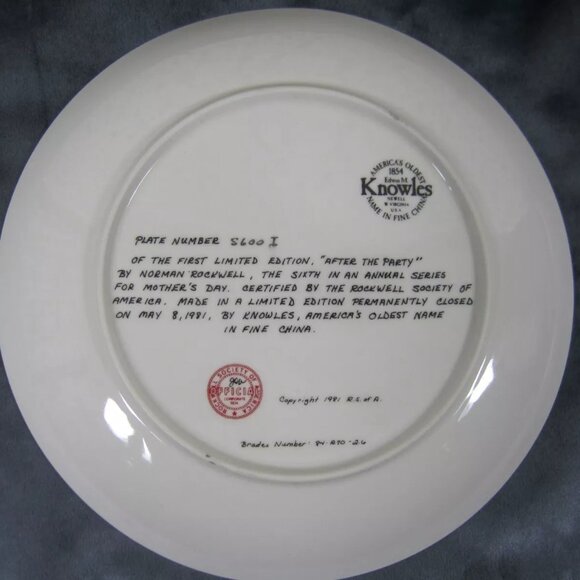 Limited Edition Knowles Norman Rockwell Mothers Day Plates Set of 8 1979-1986-SU - Picture 6 of 16